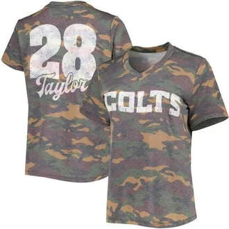 Industry Rag Womens Majestic Threads Jonathan Taylor Camo Indianapolis Colts Name & Number V-Neck Tri-Blend T-Shirt at Nordstrom, Size Medium