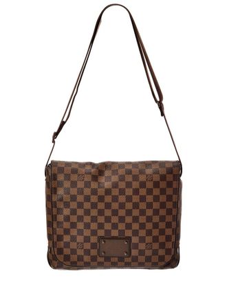 Louis Vuitton Brown Damier Ebene Coated Canvas Brooklyn Mm (Authentic Pre-Loved)