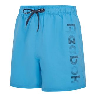 Reebok Badeshorts REEBOK Romero, Herren, Gr. L, N-Gr, blau, Web, Polyester, unifarben, Badehosen Badeshorts, mit Kordelzug und elastischem Bund, mit Logo, sc