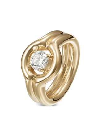 Melissa Kaye 18K yellow gold Rocky Pinky diamond ring - Goud