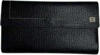 Loewe Pre-owned Wallets, female, Black, Size: ONE SIZE Pre-owned Leather Wallet