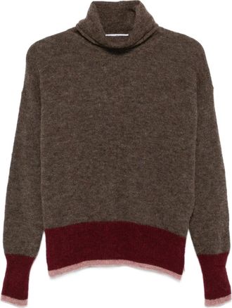 Whyci Maglione a collo alto - Marrone