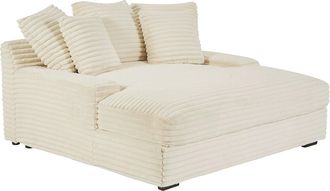 Vente-Unique Div&aacute;n de 2 plazas de pana en color beige ESARTO de Pascal Morabito