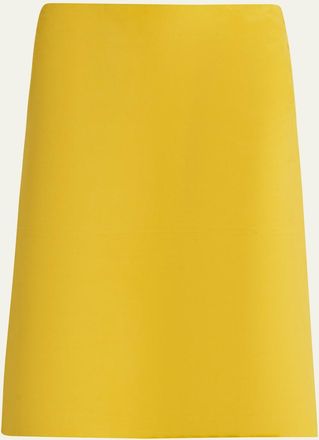 Ferragamo Leather Pencil Skirt