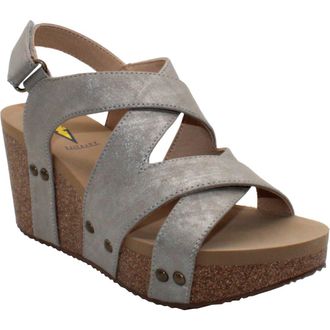 Volatile Tory Crisscross Wedge Sandal in Bronze at Nordstrom Rack, Size 10