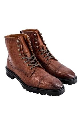 Anthony Veer Pembroke Cap-Toe Boot in Amber Tan Leather at Nordstrom, Size 11.5