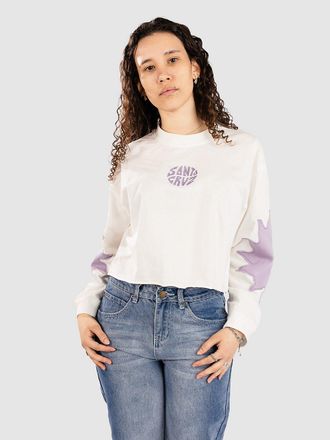 Santa Cruz Sun Daze Patch T-Shirt manica Lunga bianco