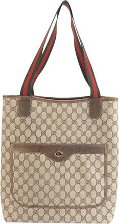 Gucci Beige Coated/Waterproof Canvas Tote (Authentic Pre-Loved)