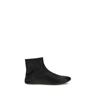 The Row Black Lamb Ovis Aries Aries Ankle Womens Boots