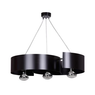 Wonderlamp L&aacute;mpara colgante con 3 puntos de luz y altura regulable negro