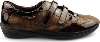 Mephisto Bruine Leren Sneaker met Dubbele Klittenbandsluiting - Dames - Sneakers - Bruin - 40 1/2 EU - Leer - Schoenen