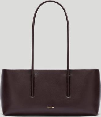 DeMellier The Stockholm Shoulder in Bordeaux Fine Grain Leather Shoulder bag