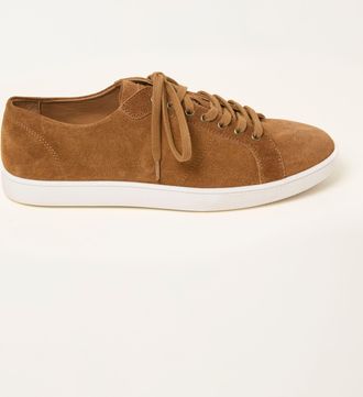 Fat Face FatFace Tan Brown Mens Suede Trainer