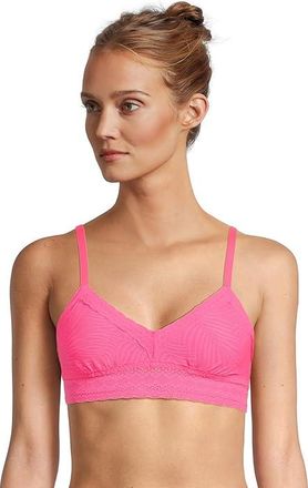 MeUndies All Over Lace V-neck Bralette Womens Bra Knockout Pink : 2XL, Elastane/Nylon