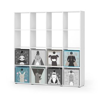 Vicco Estanter&iacute;a Infantil Karree, Blanco, 138.5 X 142.5 Cm Con 8 Cajas Plegables Vicco