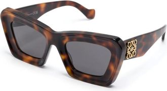 Loewe Sunglasses, female, Brown, Size: 52 MM Anagram Cat Eye Sunglasses