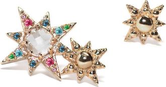 Anzie 14K Gemstone Aztec Earrings