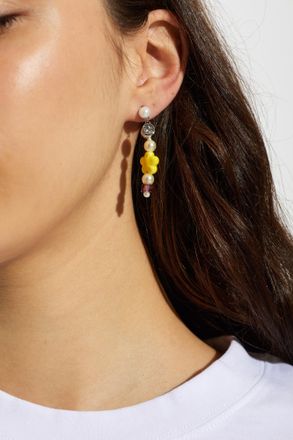 Off-white Long Earrings, Womens, Multicolour