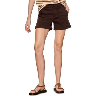 Sanctuary Wander On Denim Shorts in Rich Soil Brown at Nordstrom, Size 24