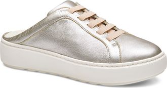 Johnston & Murphy Cammie Platform Sneaker Mule in Gold Metallic Sheepskin at Nordstrom, Size 7.5