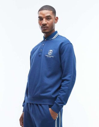 Tommy Hilfiger Country Club - Camicia da rugby blu in coordinato