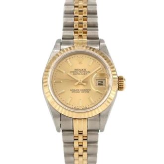 Rolex Pre-owned Datejust Stainless Steel Yellow Gold Automatic - Dames - Vintage Horloges - Veelkleurig - ONE Size - Vintage