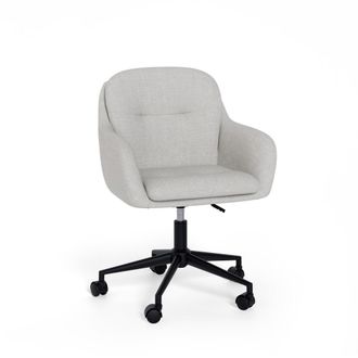 Koketto Home Silla de escritorio acolchada en gris claro