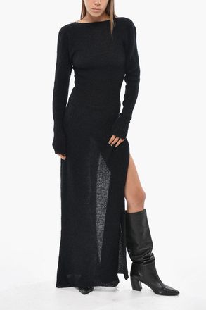 Jacquemus Maxi Fitted Knit Dress with U-Neck Jacquemus
