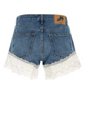 Alanui Romance Denim Shorts - Blue