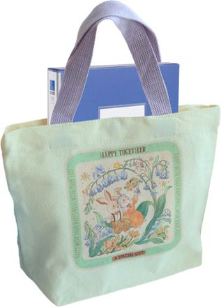 Generic Canvas Carrier Bag for Women-Sweet Bunny Design, Reusable Shopping Bag, Durable Gift | For Her, Mom, Teacher, Girlfriend, Daughter, Birthday, Christma
