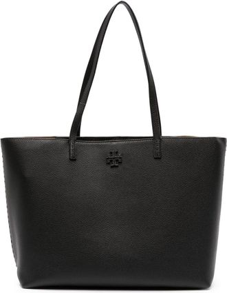 Tory Burch McGraw leather tote bag - women - Calf Leather - One Size - Black
