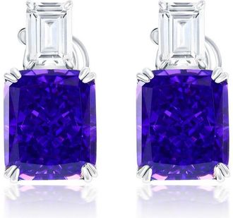 Suzy Levian Suzy Levian Gala Collection Silver Cz Drop Earrings