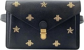 Gucci Pre-owned Belt Bags, female, Black, Size: ONE SIZE Pre-owned Leather Crossbody Bag