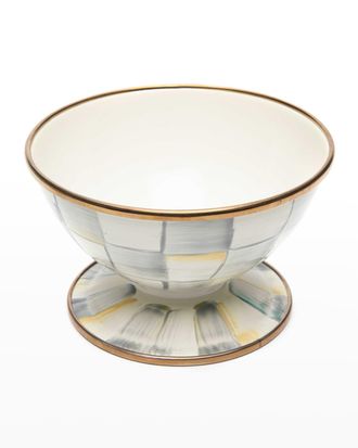 MacKenzie-Childs Sterling Check Enamel Ice Cream Dish