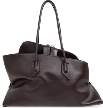 The Attico La Passeggiata Medium Leather Shoulder Bag