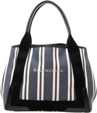 Balenciaga Pre-owned Navy Cabas S - Dames - Vintage Shopper - Blauw - ONE Size - Leer - Vintage