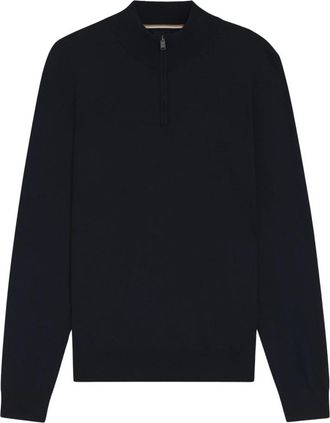 HUGO BOSS Dagjurken - Heren - Truien - Blauw - Maat: 2XL Wol