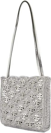Paco Rabanne Hobo Bags - Woven Silver Raphia Shoulder Bag - für Damen
