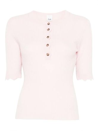 Allude button-fastening ribbed top - Pink