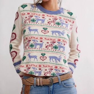 Free People Blissful Layering Tee In Snowdrop Combo