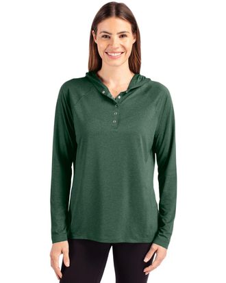 Cutter & Buck Coastline Epic Comfort Womens Hooded Long Sleeve Pullover Shirt