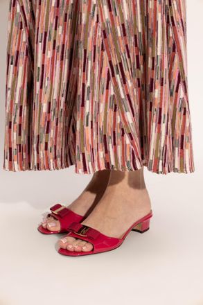 Ferragamo Heeled Mules Vanilla, Womens, Pink