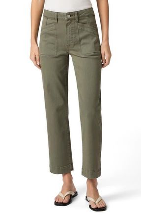 Paige Quincy Ankle Straight Leg Pants in Vintage Ivy Green at Nordstrom, Size 29