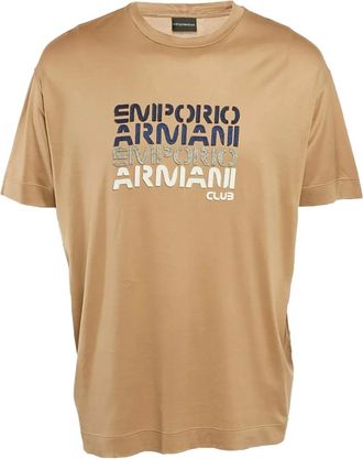 Emporio Armani T-shirt con applicazione - Marrone