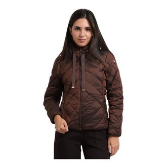 Gaud&igrave; Jassen, Dames, Bruin, S, Nylon, Glanzende Nylon Donsjas