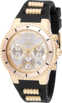 Invicta BLU 49804 Dames Horloge - Quartz Uurwerk - Roestvrij Staal met zilveren Wijzerplaat - 39mm