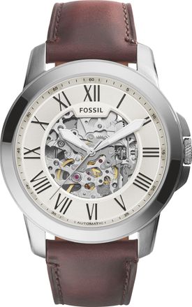 Fossil Mens Grant 45mm Automatic, Stainless Steel Watch