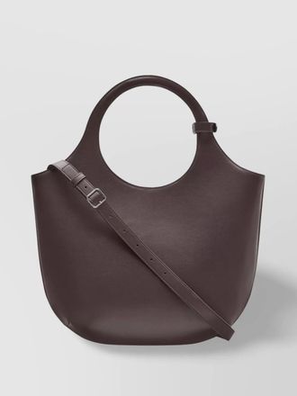 Courrèges medium leather tote bag with adjustable strap