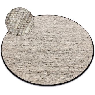RugsX Rugsx - Alfombra Nepal 2100 C&iacute;rculo Naturales Gris - Lana, De Doble Cara Beige Circulo 120 Cm