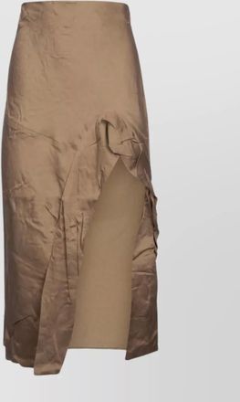 Yuzefi asymmetrical wrap high waist skirt